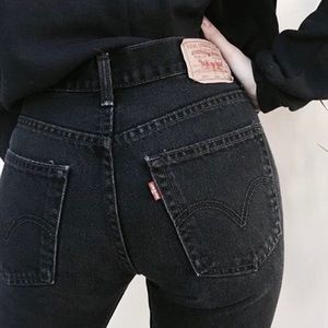 High waisted black Levi’s jeans!